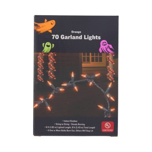 Guirnalda 70 Luces Naranja Decoracion Halloween 2.4Mts Largo_3