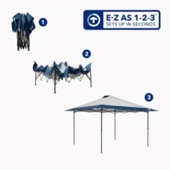 Carpa Toldo Instantánea E-Z UP ONE-UP de 13' x 13' Blanca_4