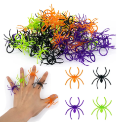 Anillos Araña Plastico Variados Tematica Fiesta De Halloween_1