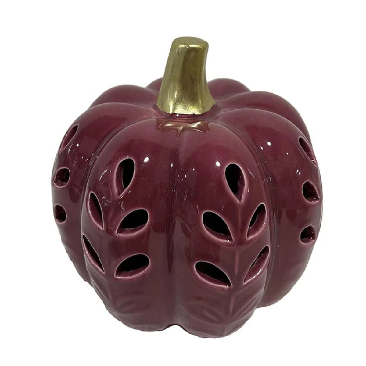 Calabaza De Ceramica Morada Adorno Decoracion Para Halloween_3 34155336