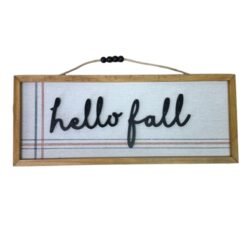 Letrero De Madera Para Colgar HelloFall Decorativo Halloween_1