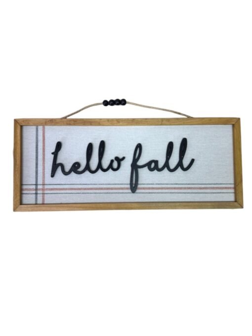 Letrero De Madera Para Colgar HelloFall Decorativo Halloween_1