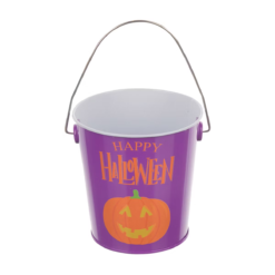 Halloween Mini Canasta De Aluminio Para Dulces Fiesta 5pack_0