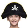 Sombrero Pirata Disfraz Capitan De Tela Para Niños Fiesta_0