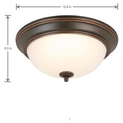 Lampara De Techo Empotrada Led 13pulg Bronce Aceitado 2pz_3