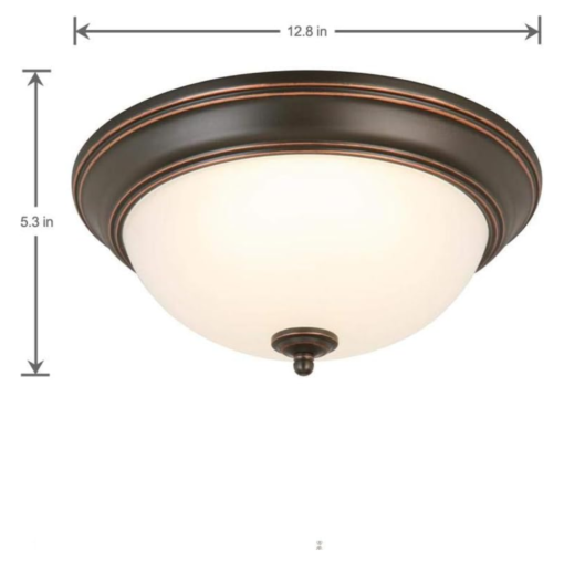 Lampara De Techo Empotrada Led 13pulg Bronce Aceitado 2pz_3