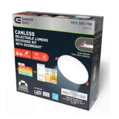 Lampara Led Empotrada Ultradelgada Circular Sin Carcasa 6in_0