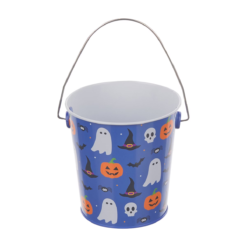 Halloween Mini Canasta De Aluminio Para Dulces Fiesta 5pack_2