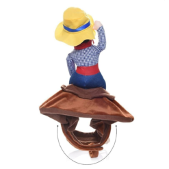Disfraz Para Perro Jinete Vaquero Montable Halloween Talla S_2