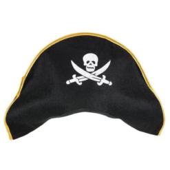 Sombrero Pirata Disfraz Capitan De Tela Para Niños Fiesta_2