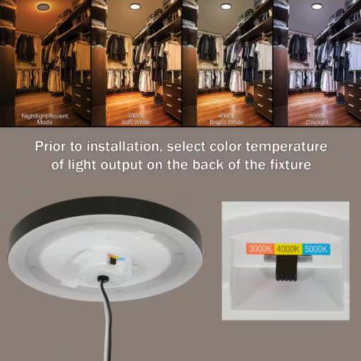 Lampara Techo Led Empotrada Interior Redonda Bronce Aceitado_4