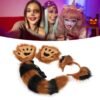 Juego Set Guantes Cola Orejas Para Cosplay Disfraz Halloween_0