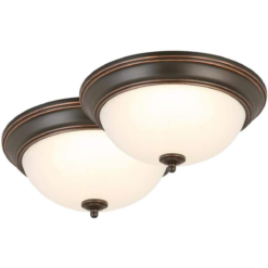 Lampara De Techo Empotrada Led 13pulg Bronce Aceitado 2pz_0