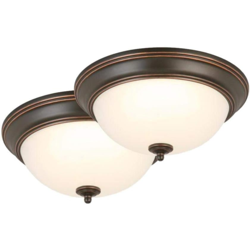 Lampara De Techo Empotrada Led 13pulg Bronce Aceitado 2pz_0