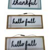 Letrero De Madera Para Colgar HelloFall Decorativo Halloween_0
