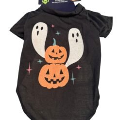 Camiseta Ropa Disfraz Para Perro Halloween Calabaza Talla M_1