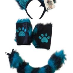 Juego Set Guantes Cola Orejas Para Cosplay Disfraz Halloween_5