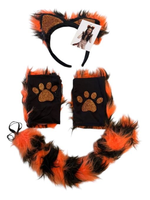 Juego Set Guantes Cola Orejas Para Cosplay Disfraz Halloween_1