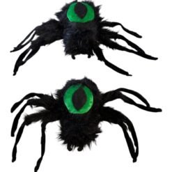 2pz Arañas Negra Verde Decoracion Terrorifica Para Halloween_2