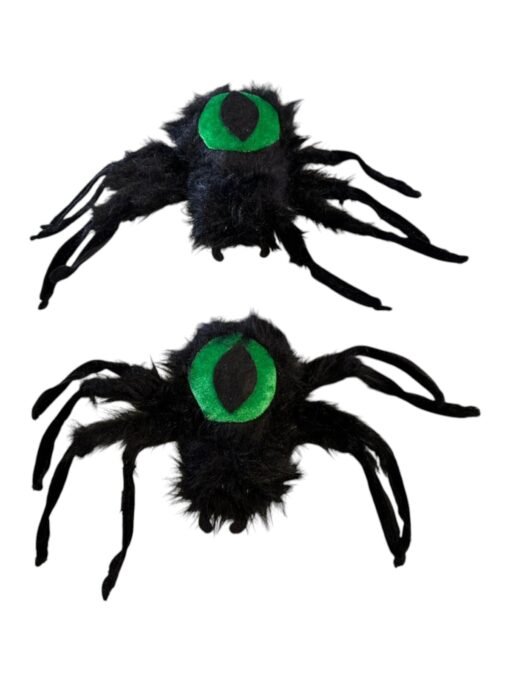 2pz Arañas Negra Verde Decoracion Terrorifica Para Halloween_2