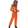 Disfraz Espantapajaros Naranja Para Halloween Femenino Niño_0