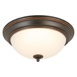 Lampara De Techo Empotrada Led 13pulg Bronce Aceitado 2pz_2
