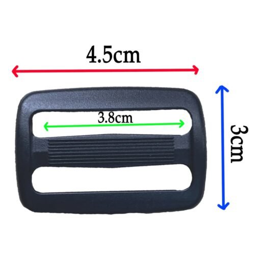 Pasacinta Hebilla Ajustador 3.8 Cm Cincha Negro 100 Piezas_1