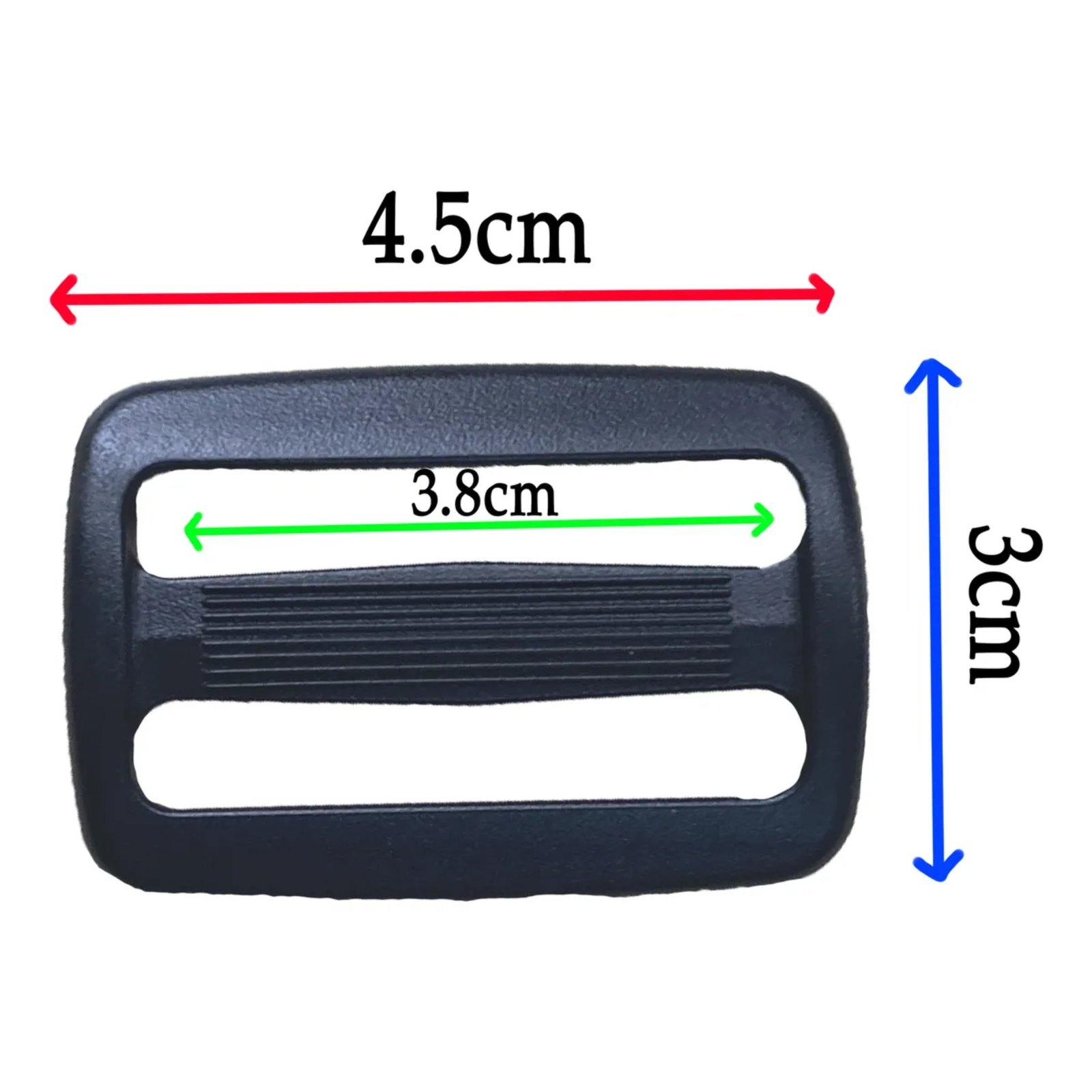 Pasacinta Hebilla Ajustador 3.8 Cm Cincha Negro 100 Piezas_1 Pasacinta Hebilla Ajustador 3.8 Cm Cincha Negro 100 Piezas_1