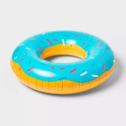 Flotador Inflable Dona Sun Squad Donut Blue Sprinkle Adultos_0