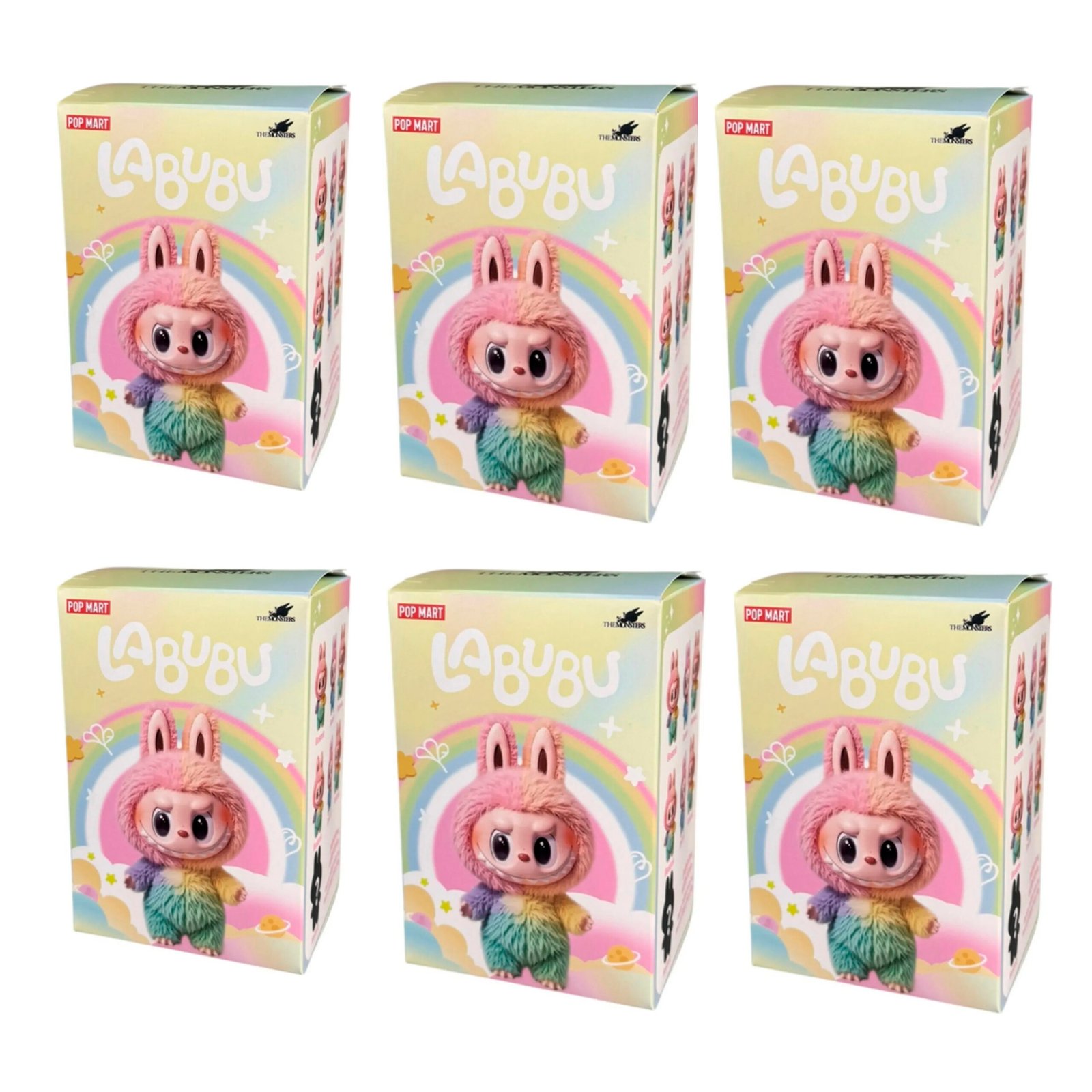 Paquete 6 Labubu Arcoiris Pop Mart The Monsters Peluche_0 Paquete 6 Labubu Arcoiris Pop Mart The Monsters Peluche_0