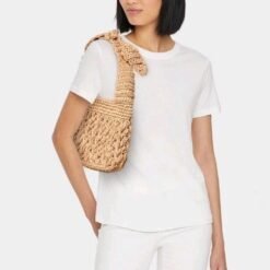 Bolso De Hombro Para Dama Paja Tejida Beige A New Day_1