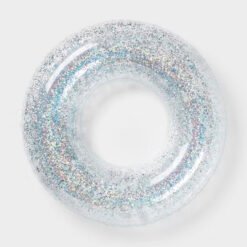 Flotador Inflable Transparente Brillante Plateada Sun Squad_1