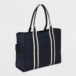 Bolsa De Mano Negra Cuadrada Para Dama Universal Thread_2