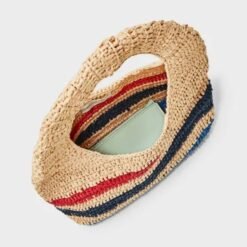 Bolsa De Hombro Para Dama Rafia Tejida Universal Thread_3