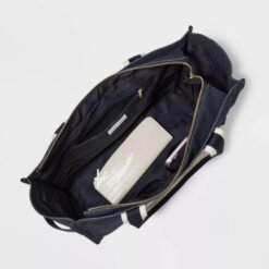 Bolsa De Mano Negra Cuadrada Para Dama Universal Thread_3