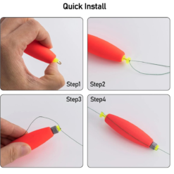 Juego 4 Flotadores Espuma Torpedos Para Pescar Con Clavija_1
