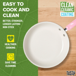 Juego Ollas Sartenes Tasty Antiadherente Aluminio Rosa 16pz_2