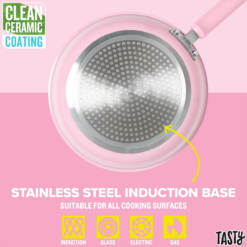 Juego Ollas Sartenes Tasty Antiadherente Aluminio Rosa 16pz_6