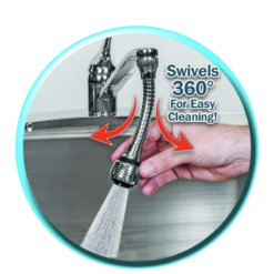 Monomando Turbo Flex 360 Cromado Acero Inoxidable Flexible_2