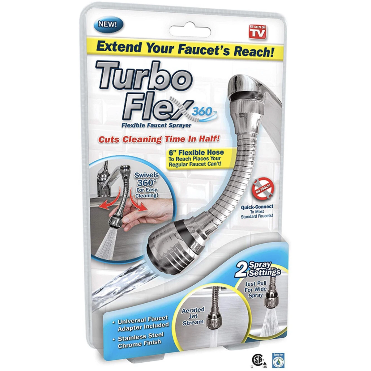 Monomando Turbo Flex 360 Cromado Acero Inoxidable Flexible_0 Monomando Turbo Flex 360 Cromado Acero Inoxidable Flexible_0