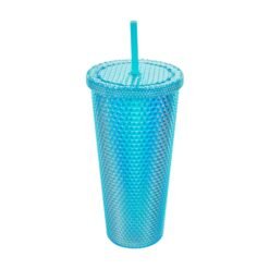 Vaso Grande Plastico Texturizado Diamantes Trueliving 24 Oz_0