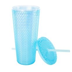 Vaso Grande Plastico Texturizado Diamantes Trueliving 24 Oz_2